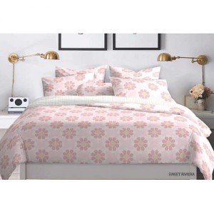 SWEET RIVIERA PINK FITTED SHEET 180X200 CM/ 6 PCS Santas Home