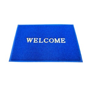Non-slip rubber Brand Welcome Blue Color 40cmx60cm