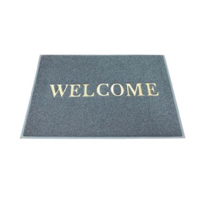 Non-slip rubber Brand Welcome Grey Color 40cmx60cm